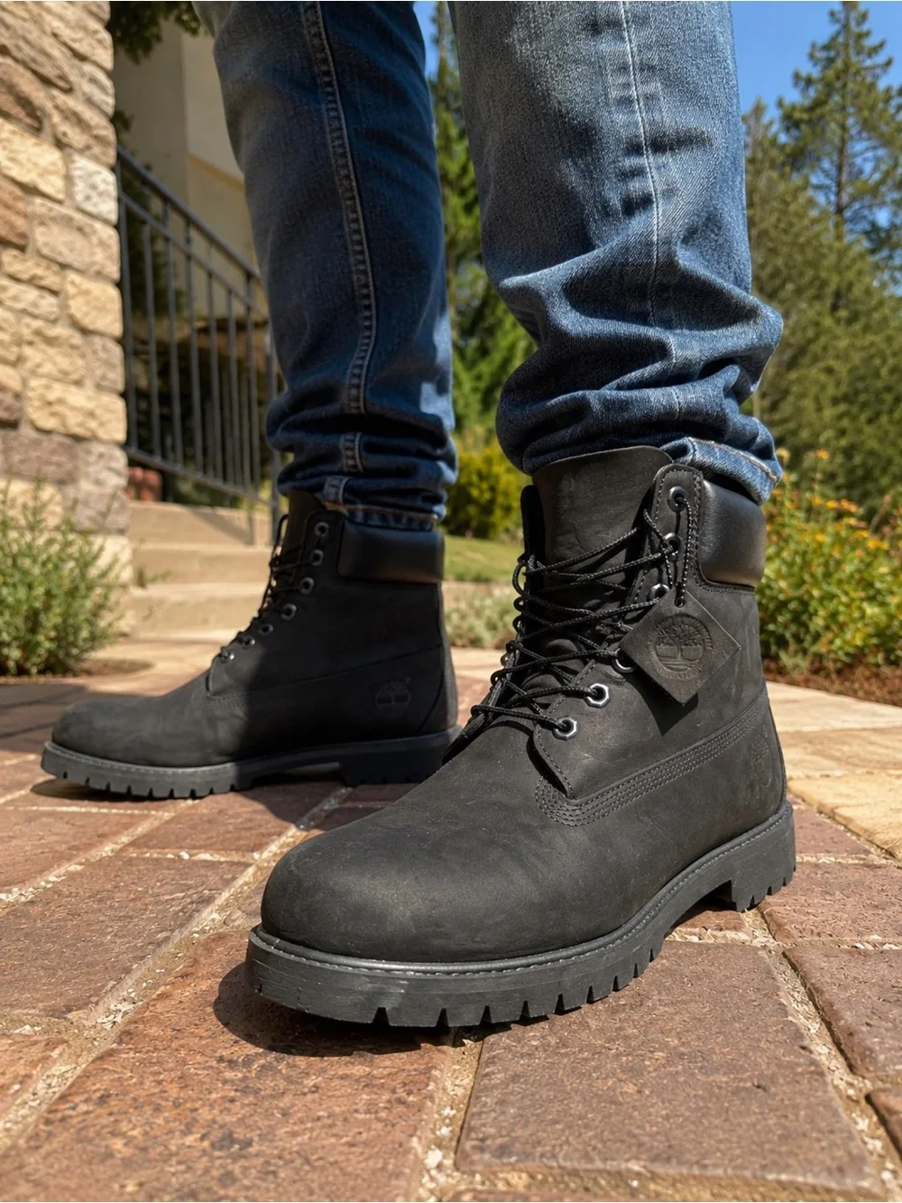 Timberland 10073 Men’s 12M Black 6-Inch Premium Waterproof Leather Boots